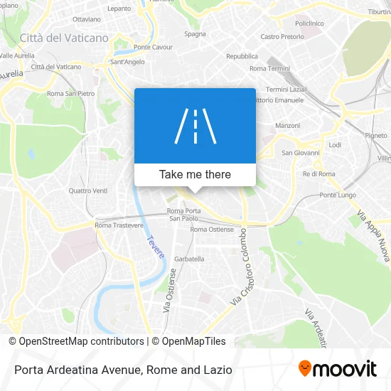 Porta Ardeatina Avenue map