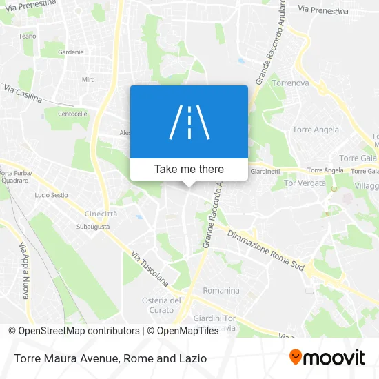 Torre Maura Avenue map