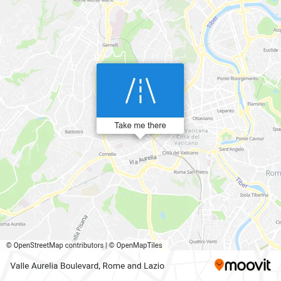 Valle Aurelia Boulevard map
