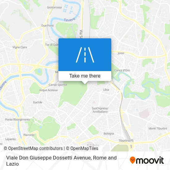 Viale Don Giuseppe Dossetti Avenue map