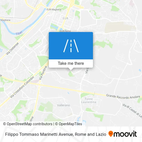 Filippo Tommaso Marinetti Avenue map