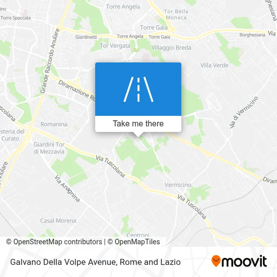 Galvano Della Volpe Avenue map