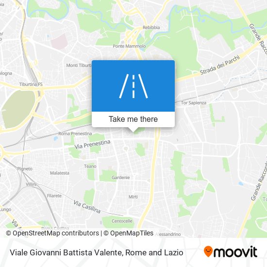 Viale Giovanni Battista Valente map