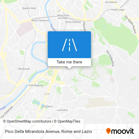 Pico Della Mirandola Avenue map