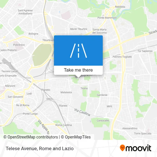 Telese Avenue map