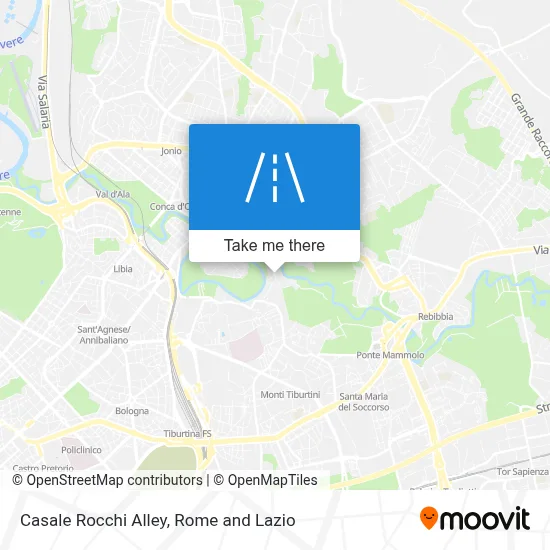 Casale Rocchi Alley map