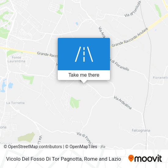 Vicolo Del Fosso Di Tor Pagnotta map