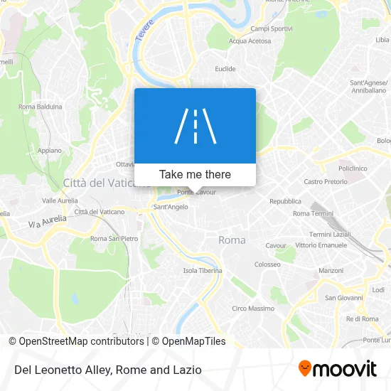 Del Leonetto Alley map