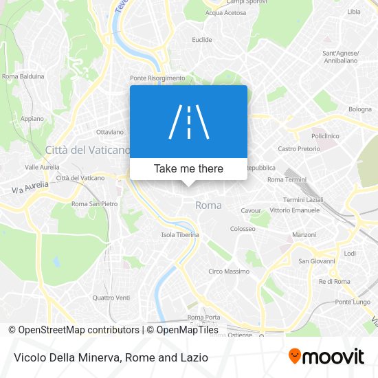 Vicolo Della Minerva map