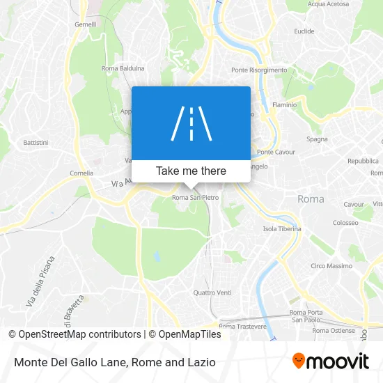 Monte Del Gallo Lane map