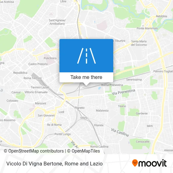 Vicolo Di Vigna Bertone Lane map