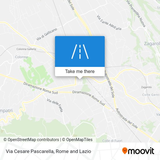 Via Cesare Pascarella map