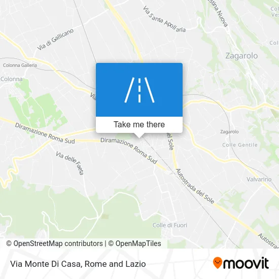 Monte di Casa Street map