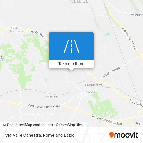 Via Valle Canestra map