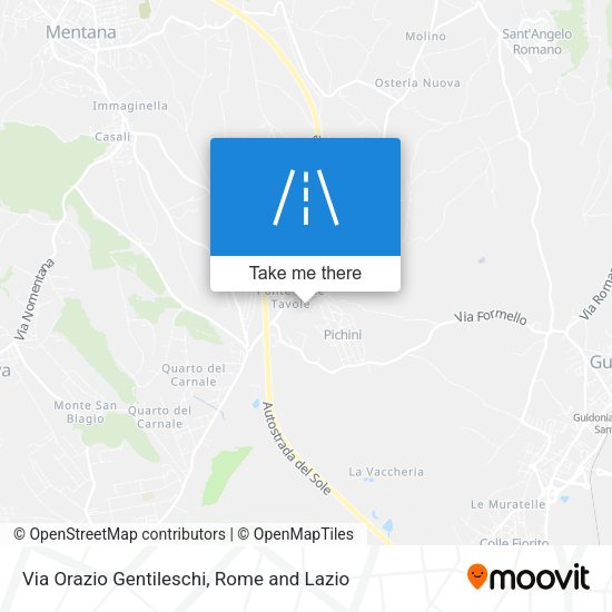 Via Orazio Gentileschi map