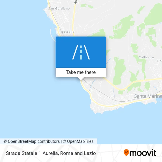 State Highway 1 Aurelia map