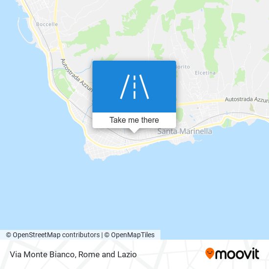 Via Monte Bianco map