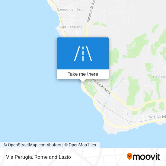 Via Perugia map