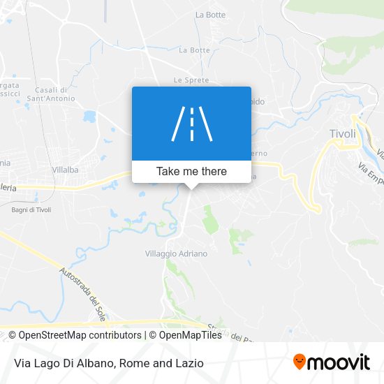 Via Lago Di Albano map