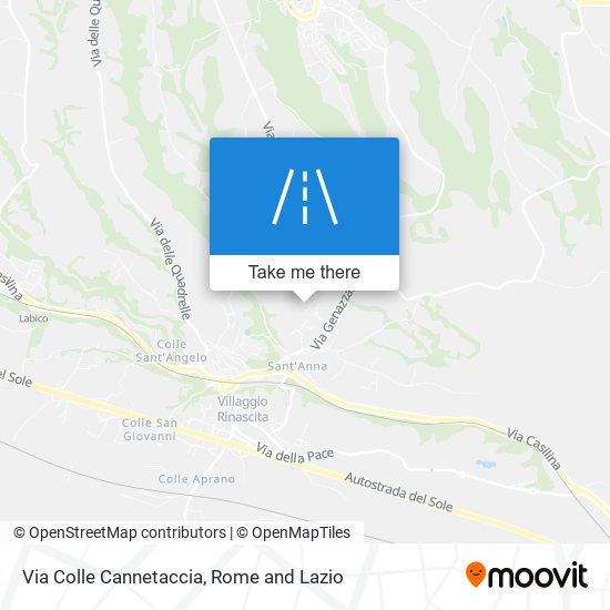 Via Colle Cannetaccia map