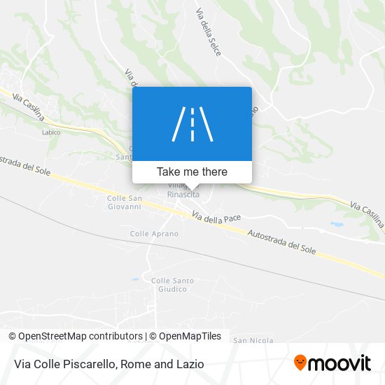 Via Colle Piscarello map
