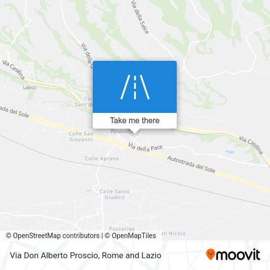Via Don Alberto Proscio map