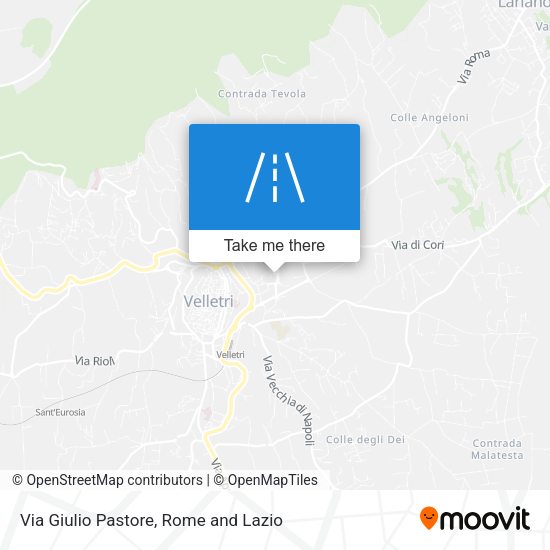 Via Giulio Pastore map