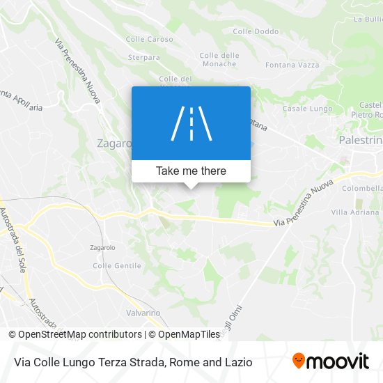Via Colle Lungo Terza Strada map