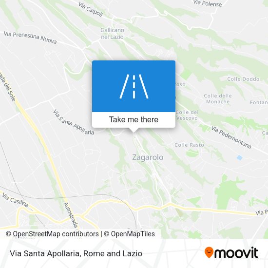 Via Santa Apollaria map
