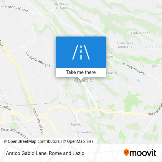 Antico Gabio Lane map