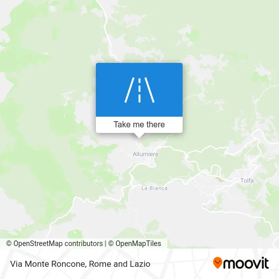 Monte Roncone Street map