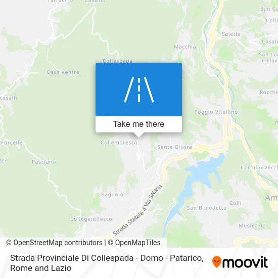 Provincial Road of Collespada - Domo - Patarico map