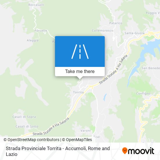 Strada Provinciale Torrita - Accumoli map