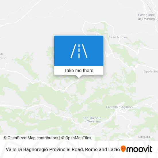 Valle Di Bagnoregio Provincial Road map