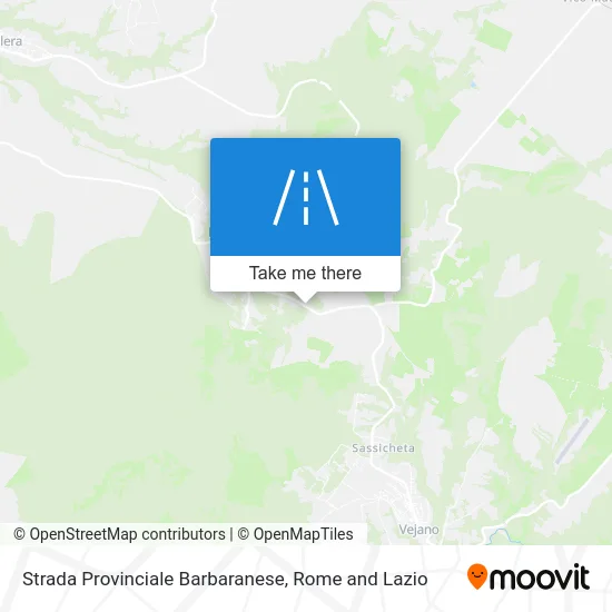 Barbaranese Provincial Road map