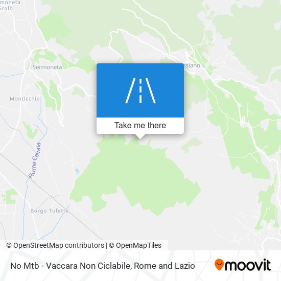No Mtb - Vaccara Non Ciclabile map