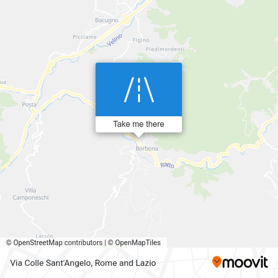 Via Colle Sant'Angelo map
