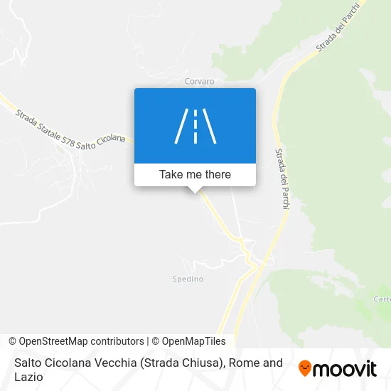 Old Cicolana Jump (Closed Road) map