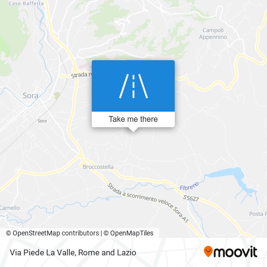 Via Piede La Valle map