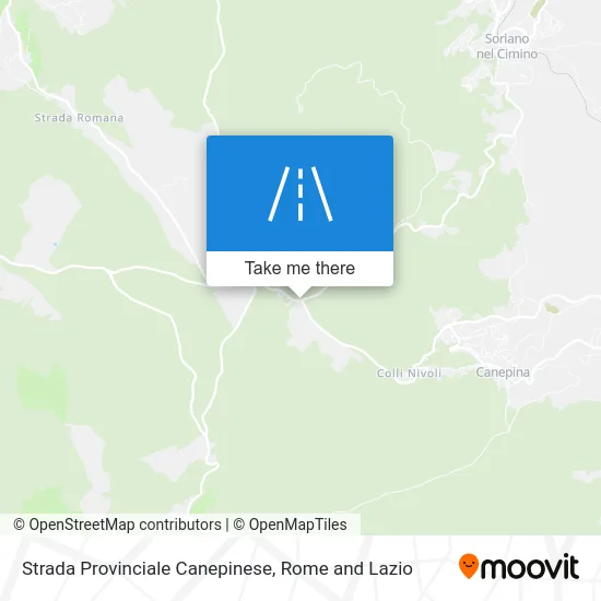 Canepinese Provincial Road map