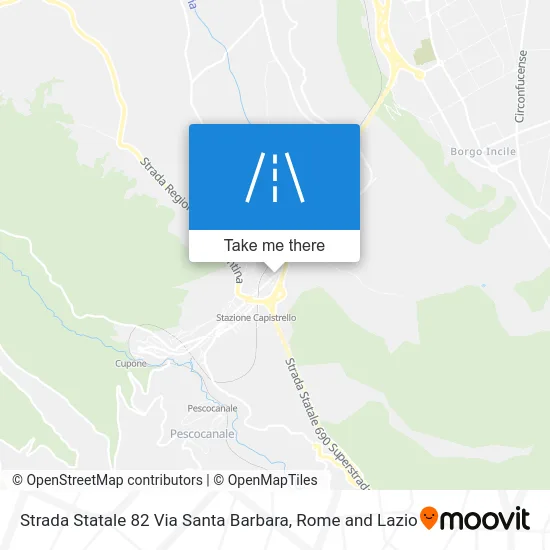 Strada Statale 82 Via Santa Barbara map