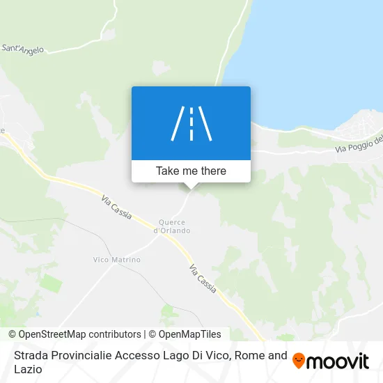 Provincial Road Access to Lake Vico map