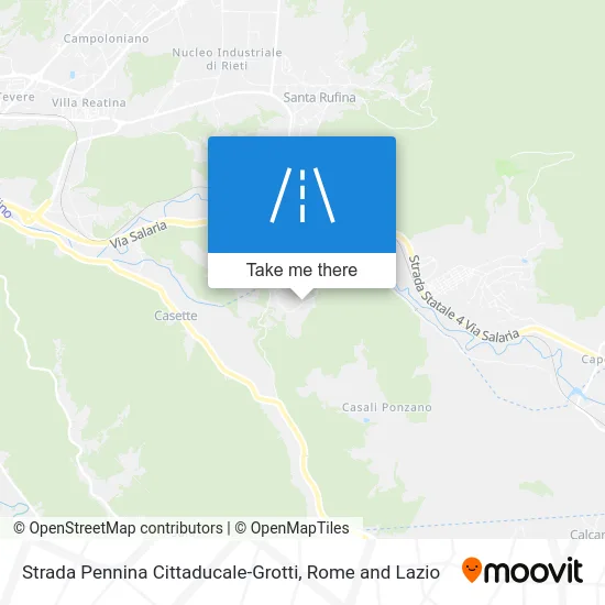 Pennina Cittaducale-Grotti Road map