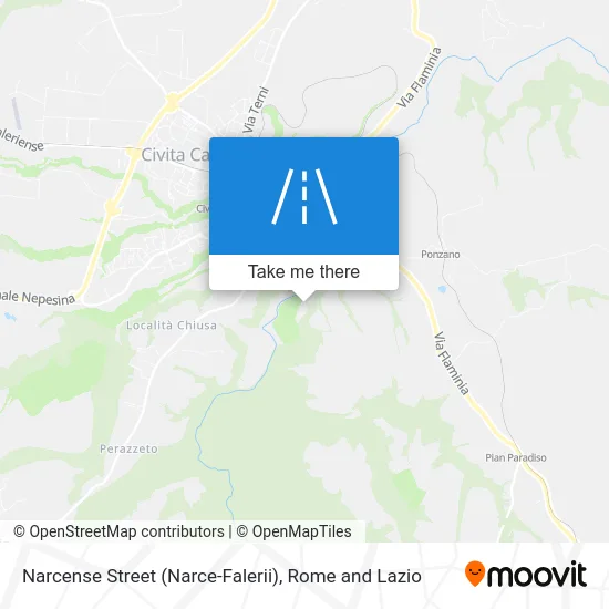 Narcense Street (Narce-Falerii) map
