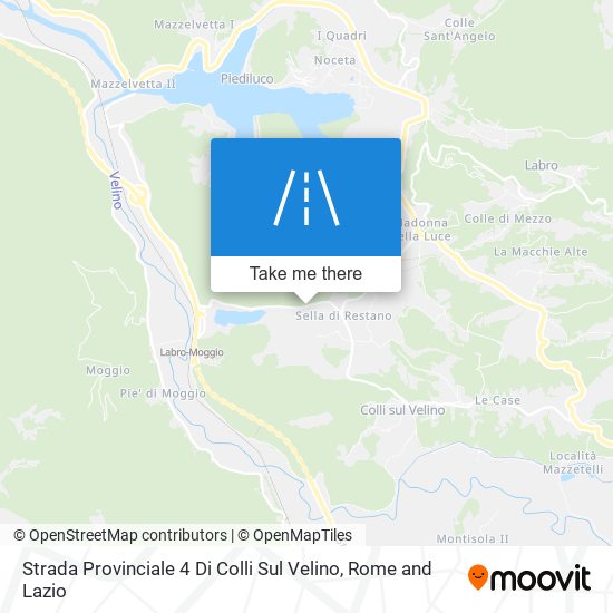 Strada Provinciale 4 Di Colli Sul Velino map