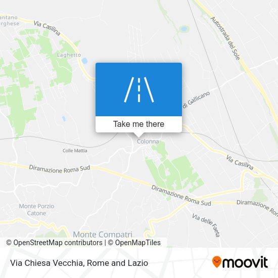Via Chiesa Vecchia map