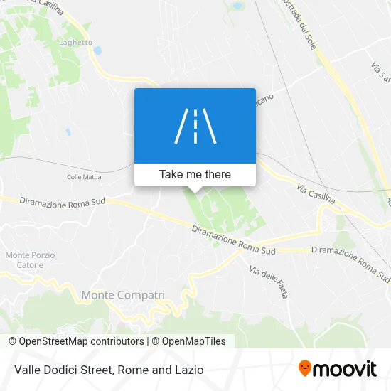 Valle Dodici Street map