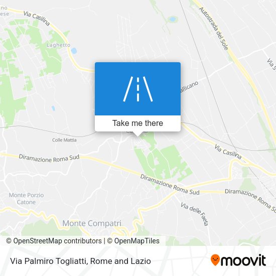 Via Palmiro Togliatti map