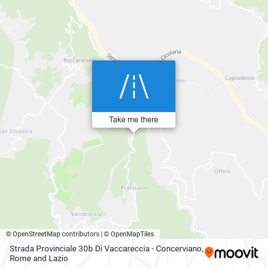 Strada Provinciale 30b Di Vaccareccia - Concerviano map