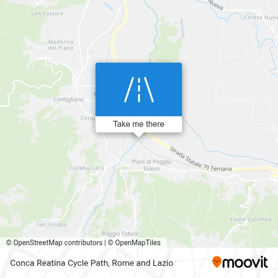 Conca Reatina Cycle Path map